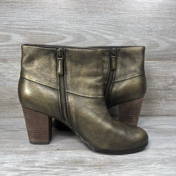 Cole Haan Women's Cassidy Metallic Zip Ankle Boots Size 6.5 B - Picture 9 of 11